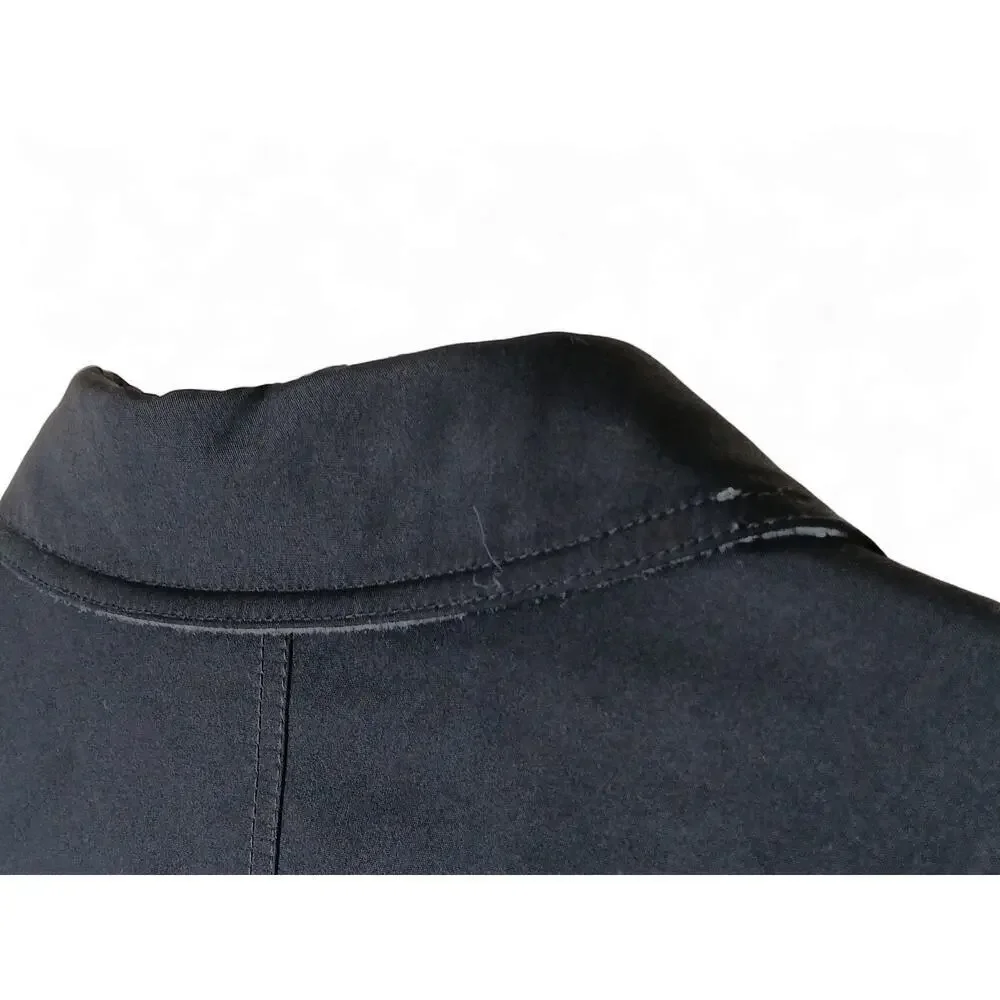 Cole Haan Men's Black Lightweight Trench Coat Size XL Water Resistant Button